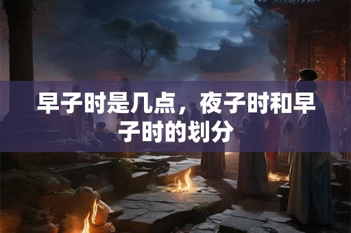 早子时是几点，夜子时和早子时的划分