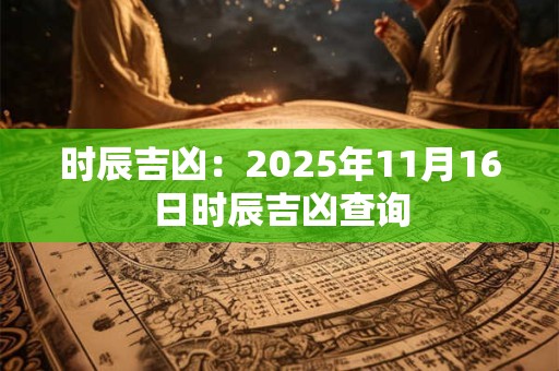 时辰吉凶：2025年11月16日时辰吉凶查询