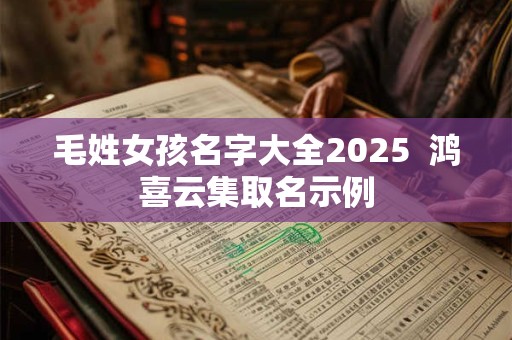 毛姓女孩名字大全2025  鸿喜云集取名示例