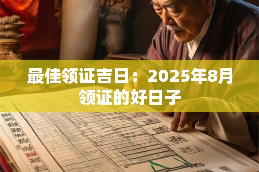 最佳领证吉日：2025年8月领证的好日子