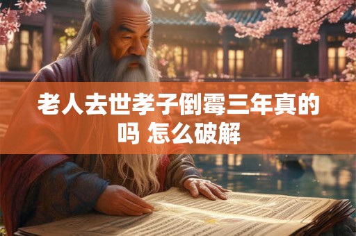 老人去世孝子倒霉三年真的吗 怎么破解