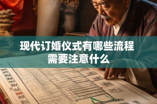 现代订婚仪式有哪些流程 需要注意什么