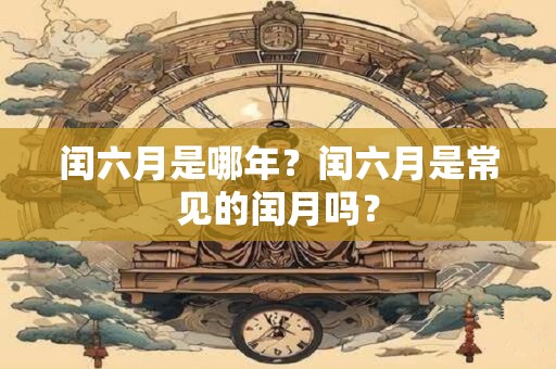 闰六月是哪年？闰六月是常见的闰月吗？