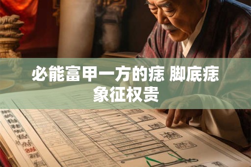 详细阅读:必能富甲一方的痣 脚底痣象征权贵 必能富甲一方的痣 脚底痣象征权贵