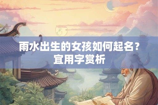 雨水出生的女孩如何起名？宜用字赏析