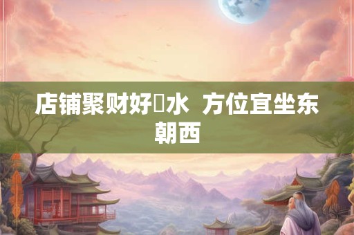 店铺聚财好風水  方位宜坐东朝西
