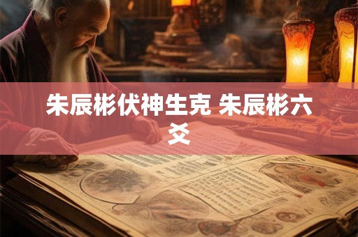 朱辰彬伏神生克 朱辰彬六爻