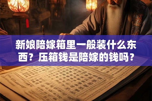 新娘陪嫁箱里一般装什么东西？压箱钱是陪嫁的钱吗？