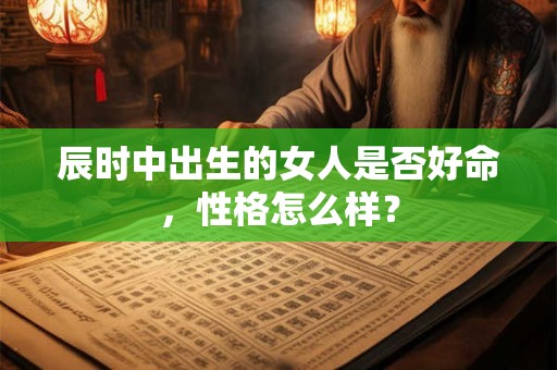 辰时中出生的女人是否好命，性格怎么样？