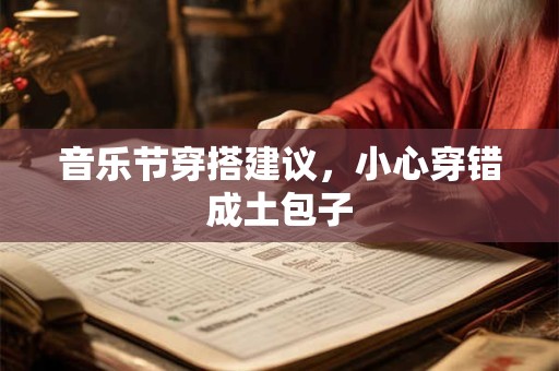 音乐节穿搭建议，小心穿错成土包子