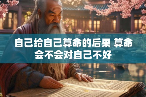 自己给自己算命的后果 算命会不会对自己不好