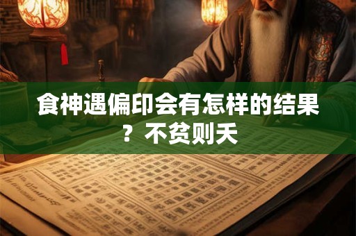 食神遇偏印会有怎样的结果？不贫则夭
