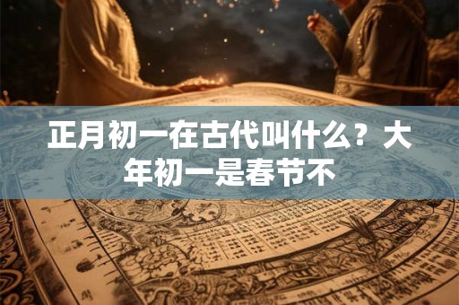 正月初一在古代叫什么？大年初一是春节不