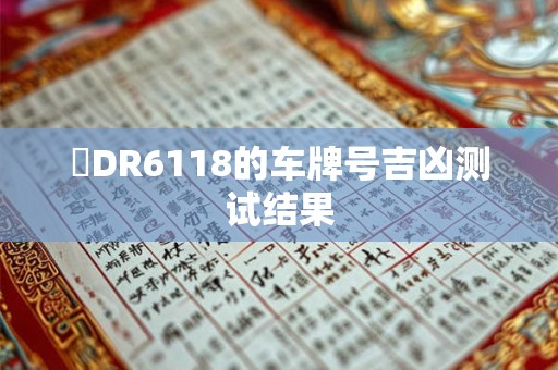 魯DR6118的车牌号吉凶测试结果