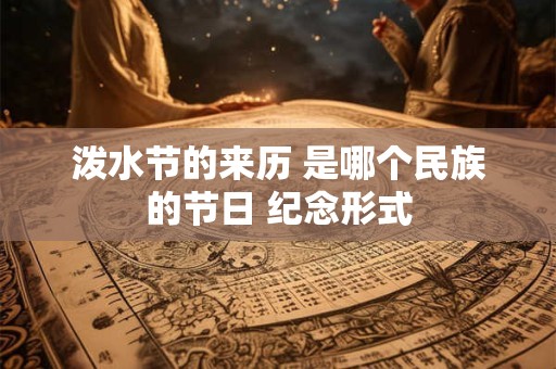 泼水节的来历 是哪个民族的节日 纪念形式