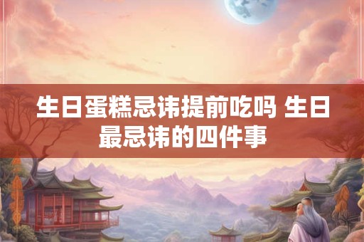 生日蛋糕忌讳提前吃吗 生日最忌讳的四件事