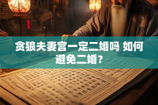 贪狼夫妻宫一定二婚吗 如何避免二婚？