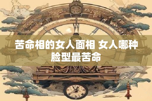 苦命相的女人面相 女人哪种脸型最苦命