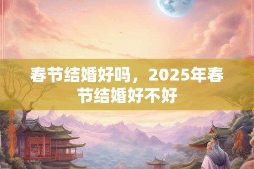 春节结婚好吗，2025年春节结婚好不好