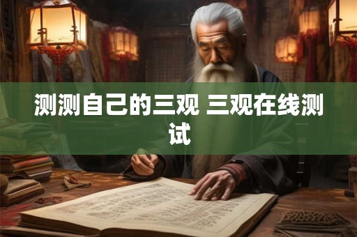 测测自己的三观 三观在线测试