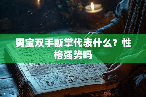 男宝双手断掌代表什么？性格强势吗
