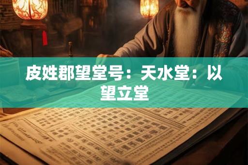 皮姓郡望堂号：天水堂：以望立堂