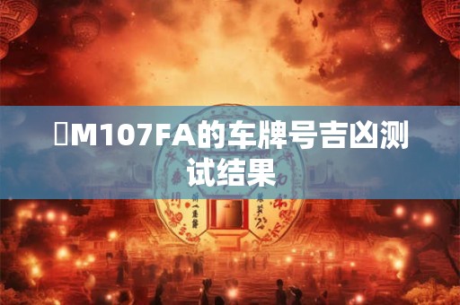 魯M107FA的车牌号吉凶测试结果