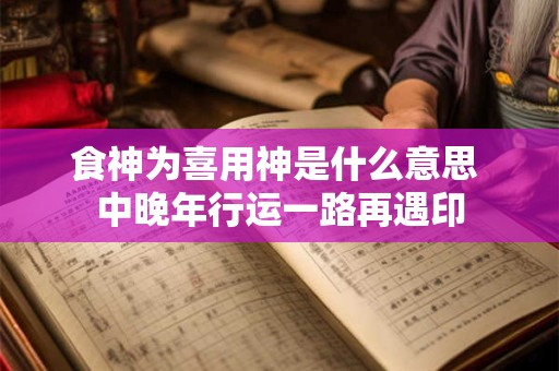 食神为喜用神是什么意思 中晚年行运一路再遇印