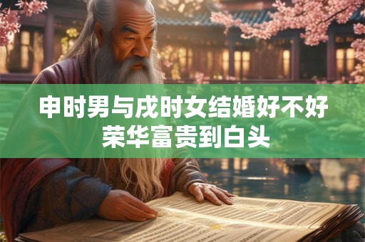 申时男与戌时女结婚好不好 荣华富贵到白头