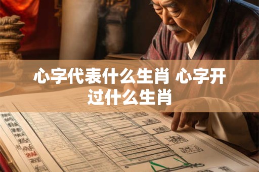 心字代表什么生肖 心字开过什么生肖