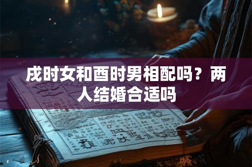 戌时女和酉时男相配吗？两人结婚合适吗