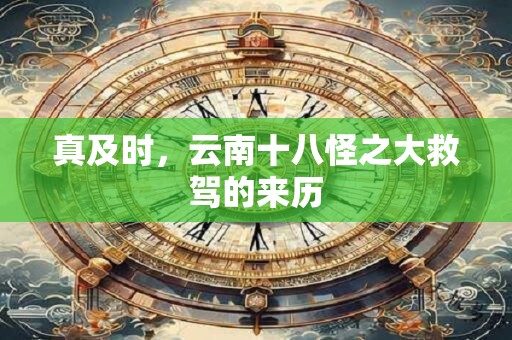 真及时，云南十八怪之大救驾的来历