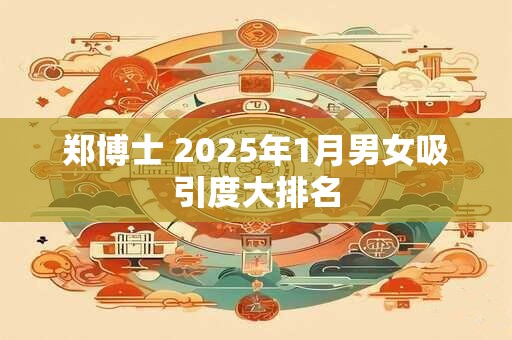 郑博士 2025年1月男女吸引度大排名
