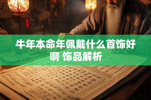 牛年本命年佩戴什么首饰好啊 饰品解析