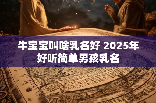 牛宝宝叫啥乳名好 2025年好听简单男孩乳名