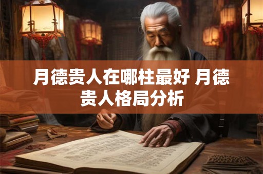 月德贵人在哪柱最好 月德贵人格局分析