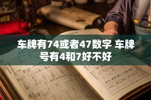 车牌有74或者47数字 车牌号有4和7好不好