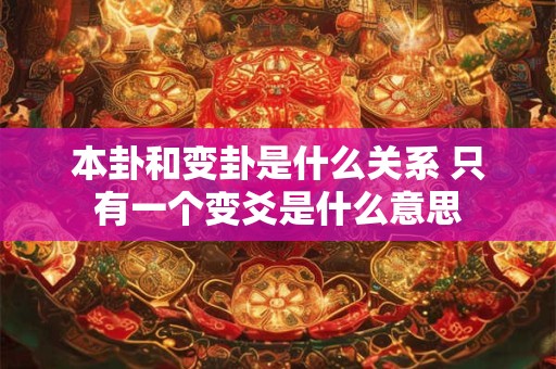 本卦和变卦是什么关系 只有一个变爻是什么意思