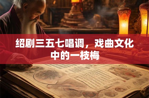 绍剧三五七唱调，戏曲文化中的一枝梅