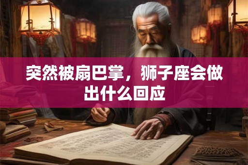 突然被扇巴掌，狮子座会做出什么回应