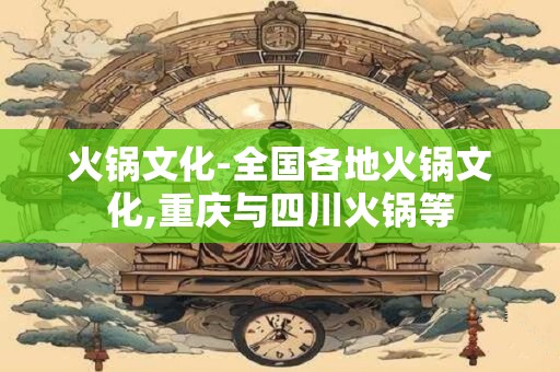 火锅文化-全国各地火锅文化,重庆与四川火锅等