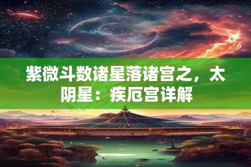 紫微斗数诸星落诸宫之，太阴星：疾厄宫详解