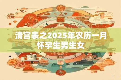 清宫表之2025年农历一月怀孕生男生女