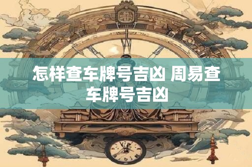 怎样查车牌号吉凶 周易查车牌号吉凶
