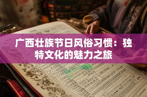 广西壮族节日风俗习惯：独特文化的魅力之旅
