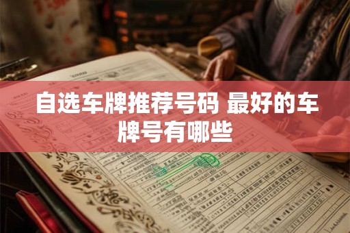 自选车牌推荐号码 最好的车牌号有哪些