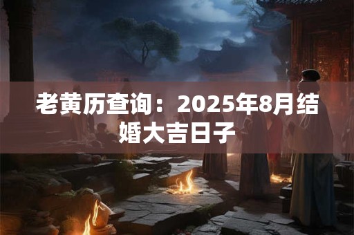 老黄历查询：2025年8月结婚大吉日子