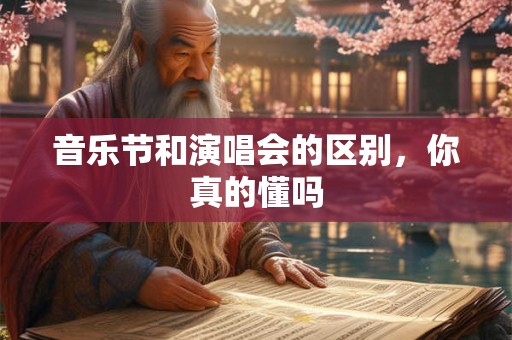 音乐节和演唱会的区别，你真的懂吗