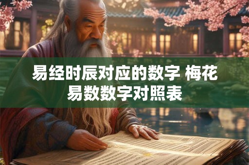 易经时辰对应的数字 梅花易数数字对照表