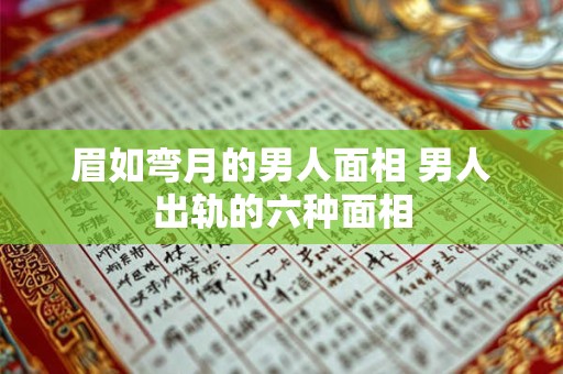 眉如弯月的男人面相 男人出轨的六种面相